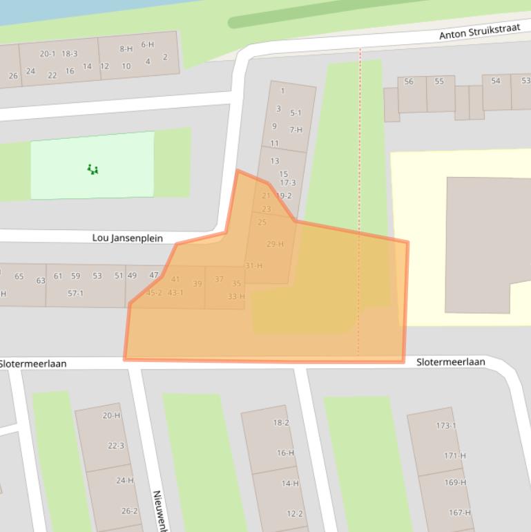 Kaart van postcodegebied 1063GV.