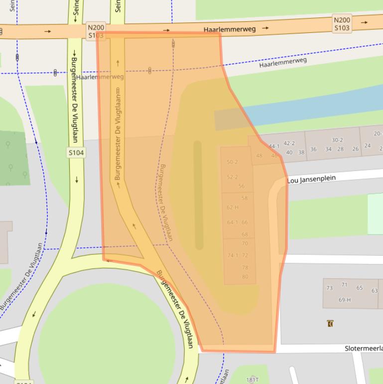 Kaart van postcodegebied 1063HA.