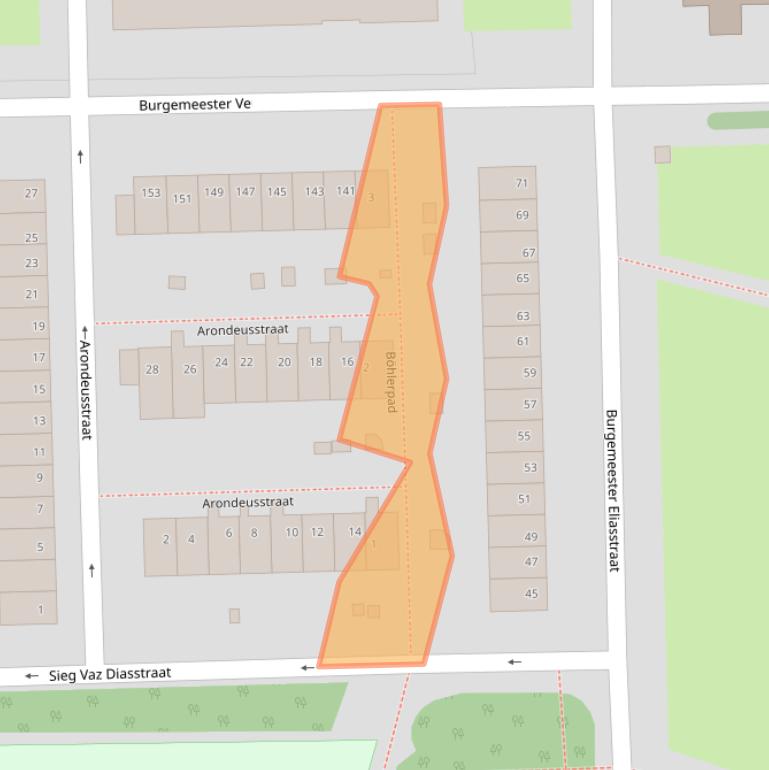 Kaart van postcodegebied 1063HH.