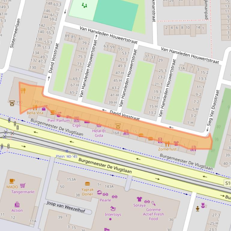 Kaart van postcodegebied 1063HV.