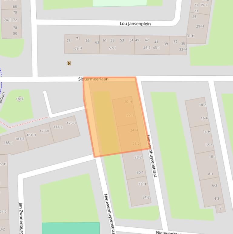 Kaart van postcodegebied 1063JG.