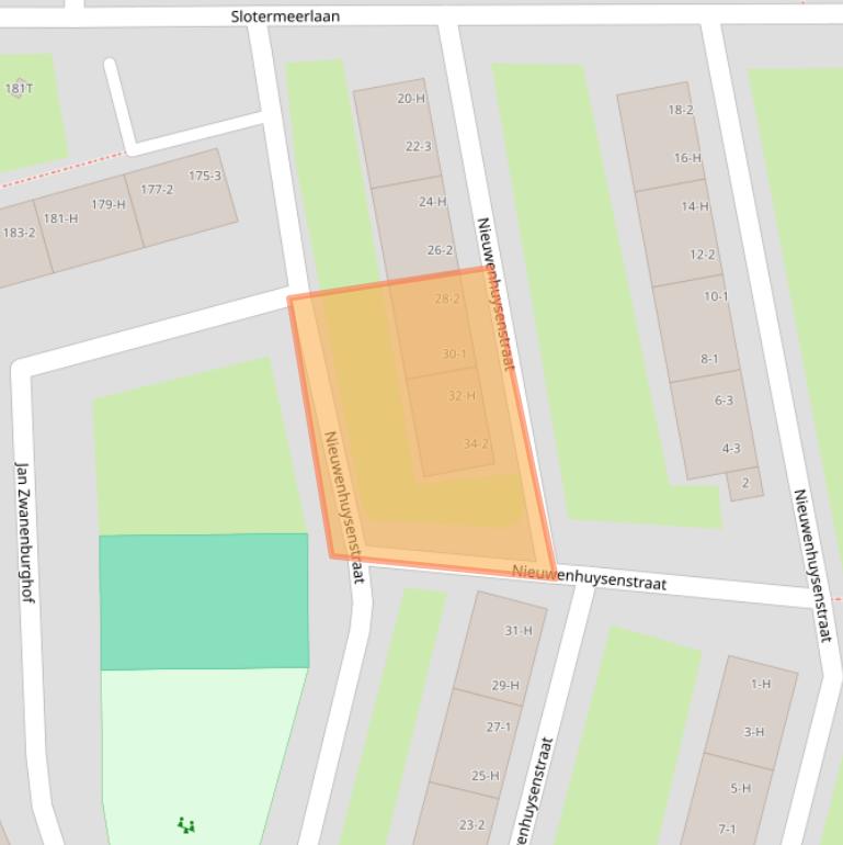 Kaart van postcodegebied 1063JH.