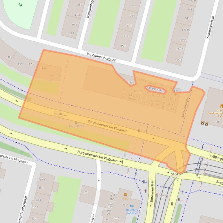 Kaart van postcodegebied 1063JJ.