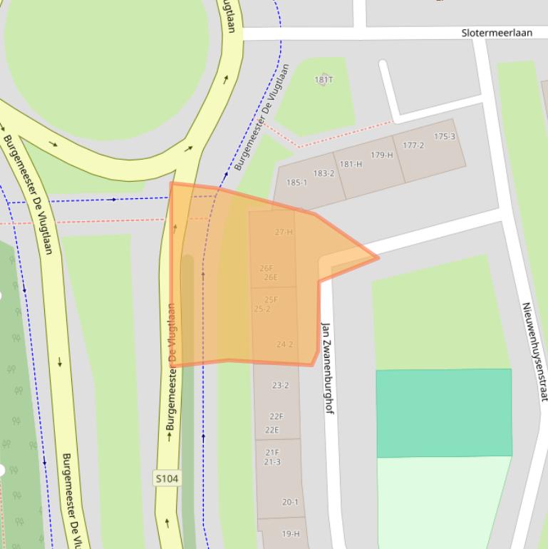 Kaart van postcodegebied 1063JM.