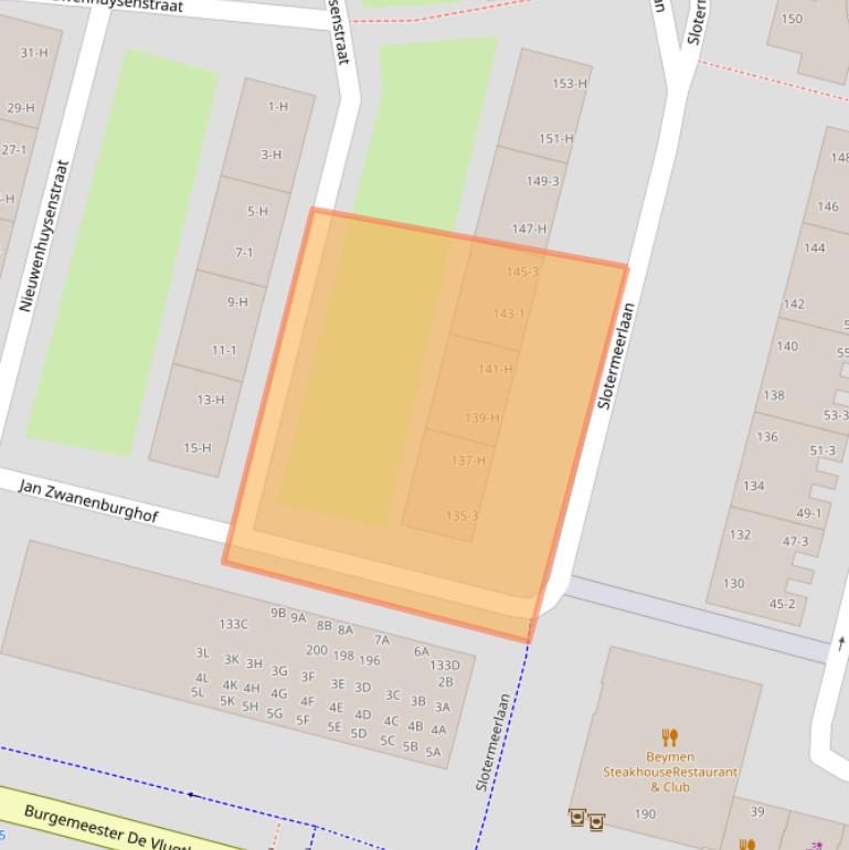 Kaart van postcodegebied 1063JP.