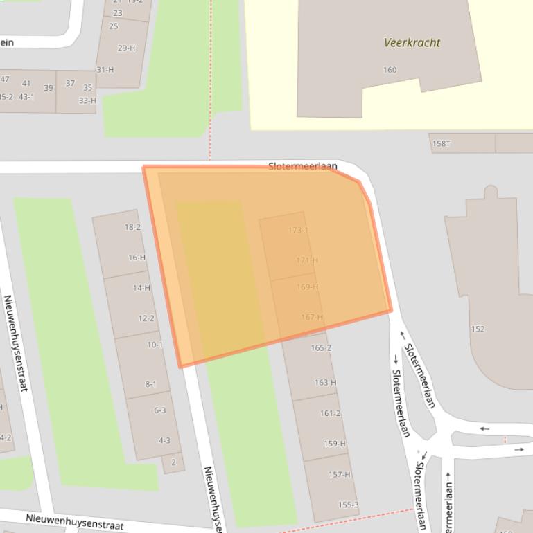 Kaart van postcodegebied 1063JT.