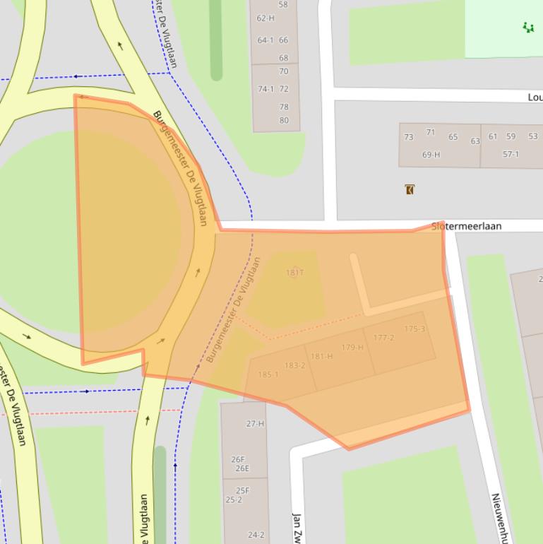 Kaart van postcodegebied 1063JV.