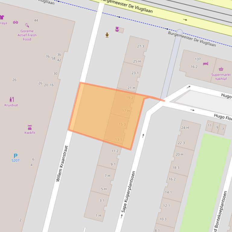 Kaart van postcodegebied 1063KG.