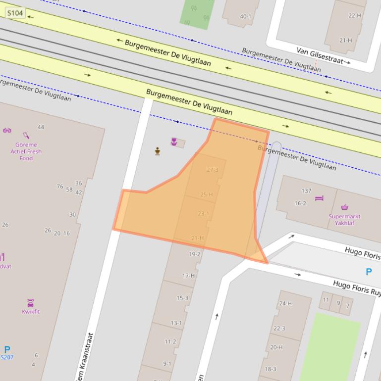 Kaart van postcodegebied 1063KH.