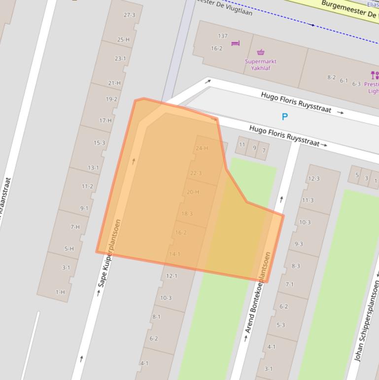 Kaart van postcodegebied 1063KK.