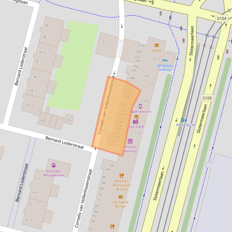 Kaart van postcodegebied 1063KV.
