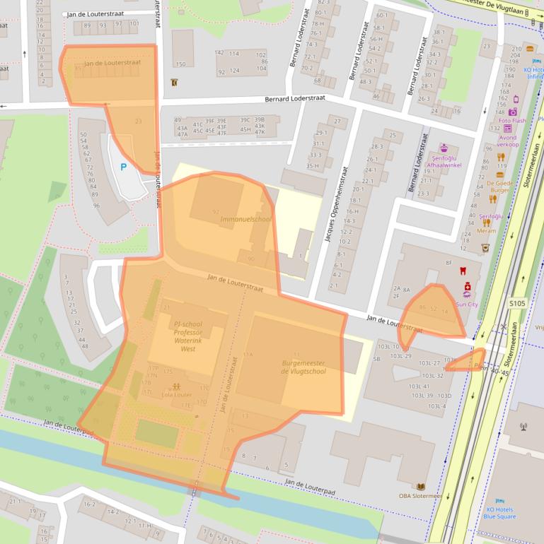 Kaart van postcodegebied 1063KX.
