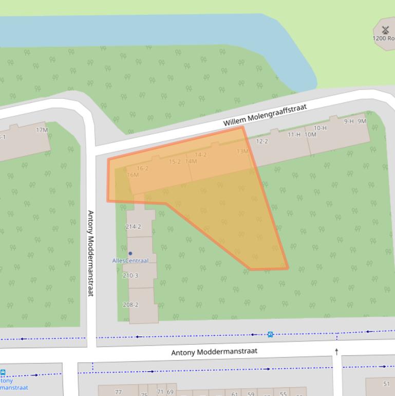 Kaart van postcodegebied 1063LJ.