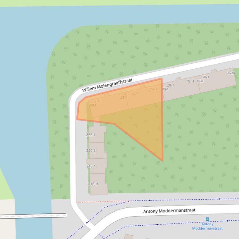 Kaart van postcodegebied 1063LL.