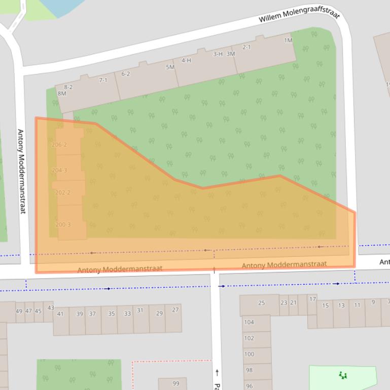 Kaart van postcodegebied 1063LX.