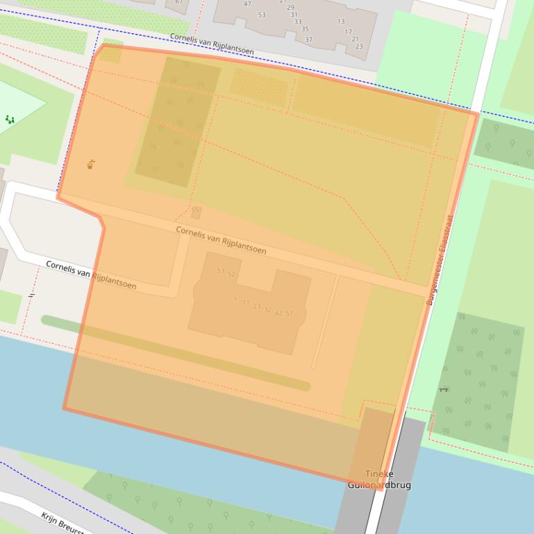 Kaart van postcodegebied 1063MC.