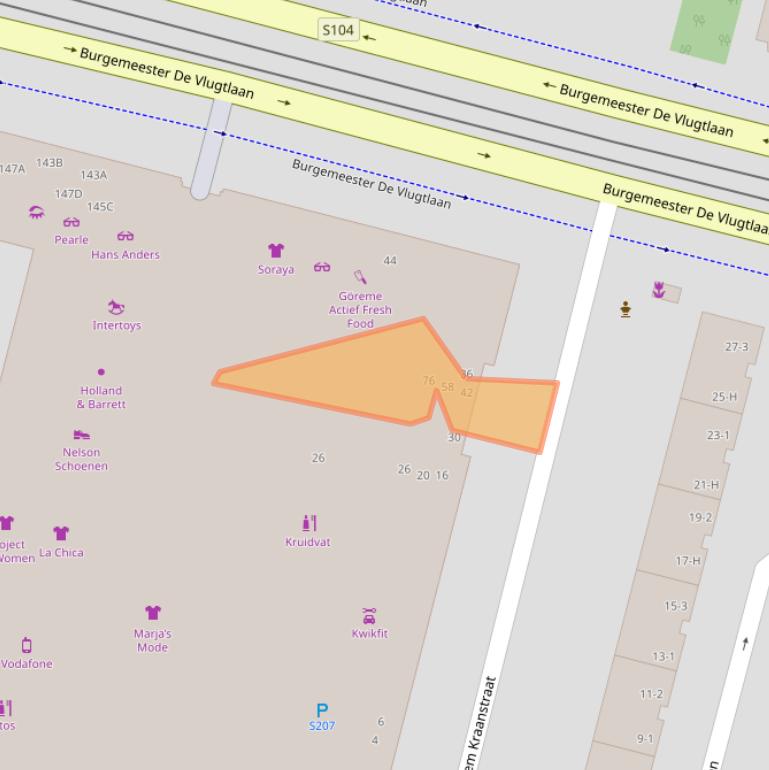 Kaart van postcodegebied 1063ML.