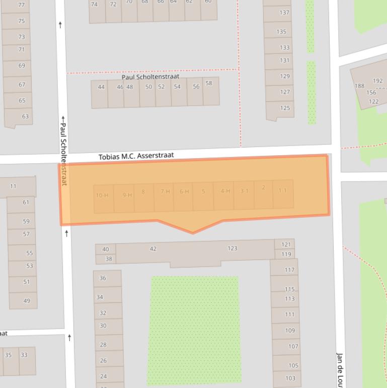 Kaart van postcodegebied 1063NB.