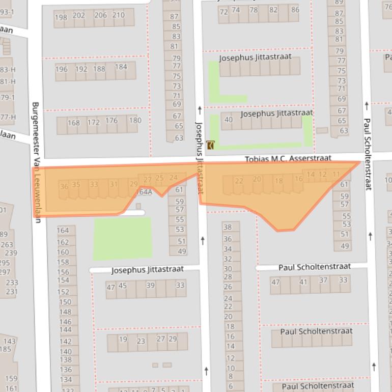 Kaart van postcodegebied 1063NC.