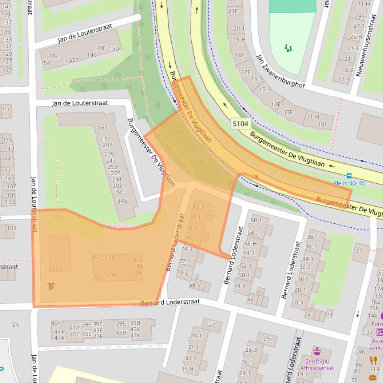 Kaart van postcodegebied 1063PP.