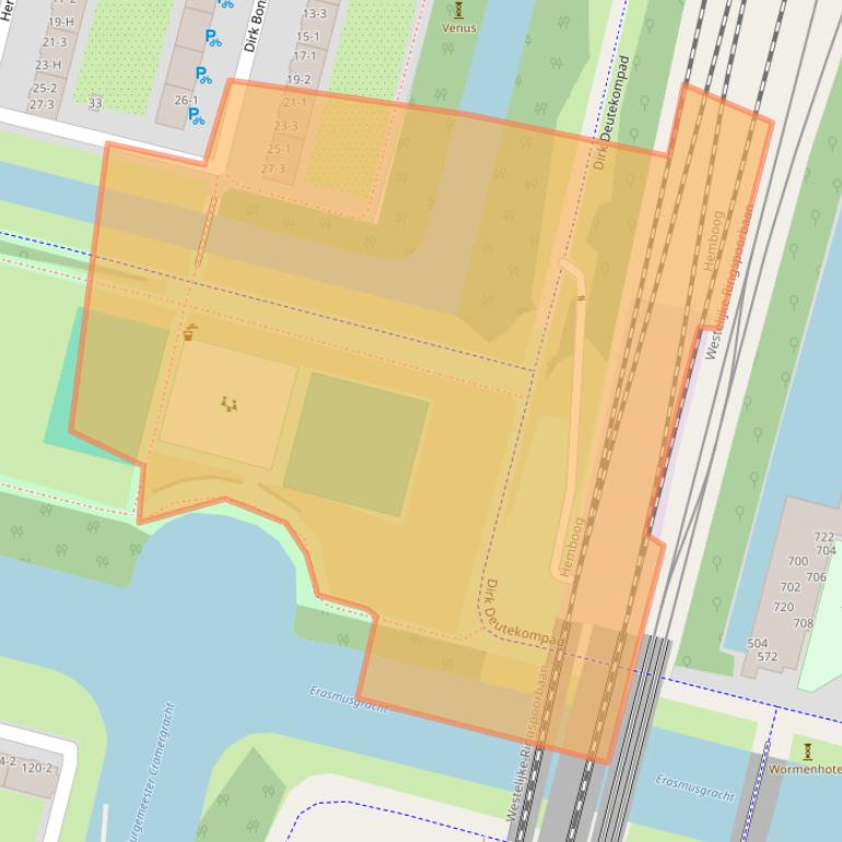 Kaart van postcodegebied 1063TW.