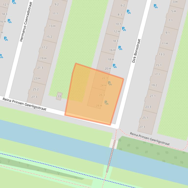 Kaart van postcodegebied 1063VA.