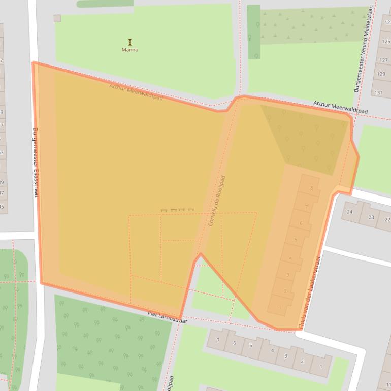 Kaart van postcodegebied 1063VC.