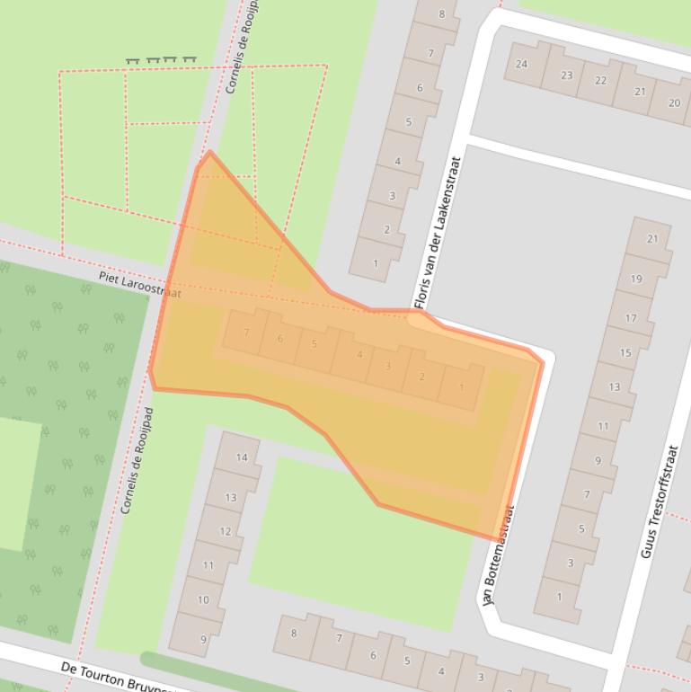 Kaart van postcodegebied 1063VP.