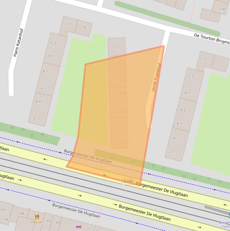 Kaart van postcodegebied 1063XD.