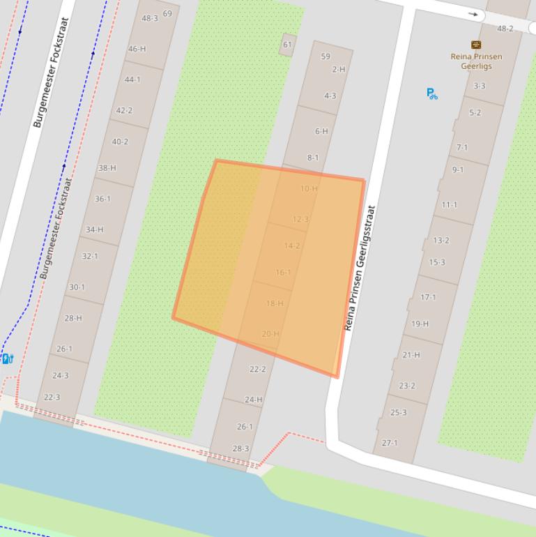 Kaart van postcodegebied 1063ZA.