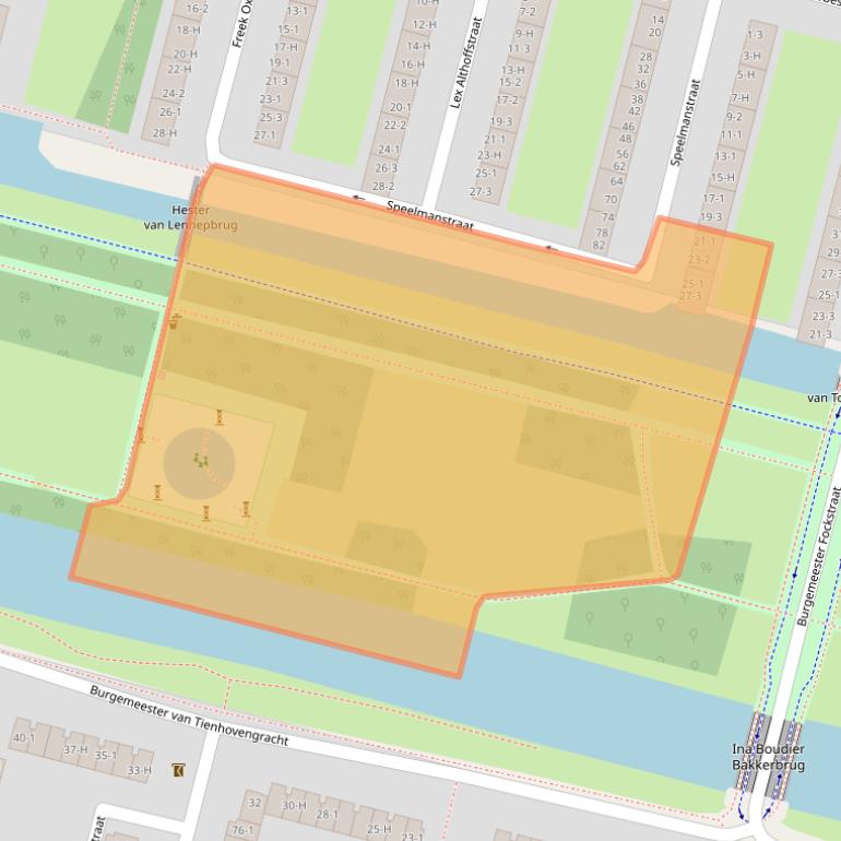 Kaart van postcodegebied 1063ZE.