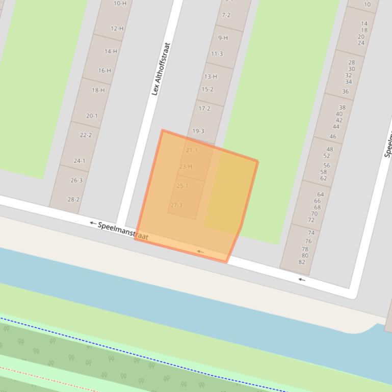 Kaart van postcodegebied 1063ZM.