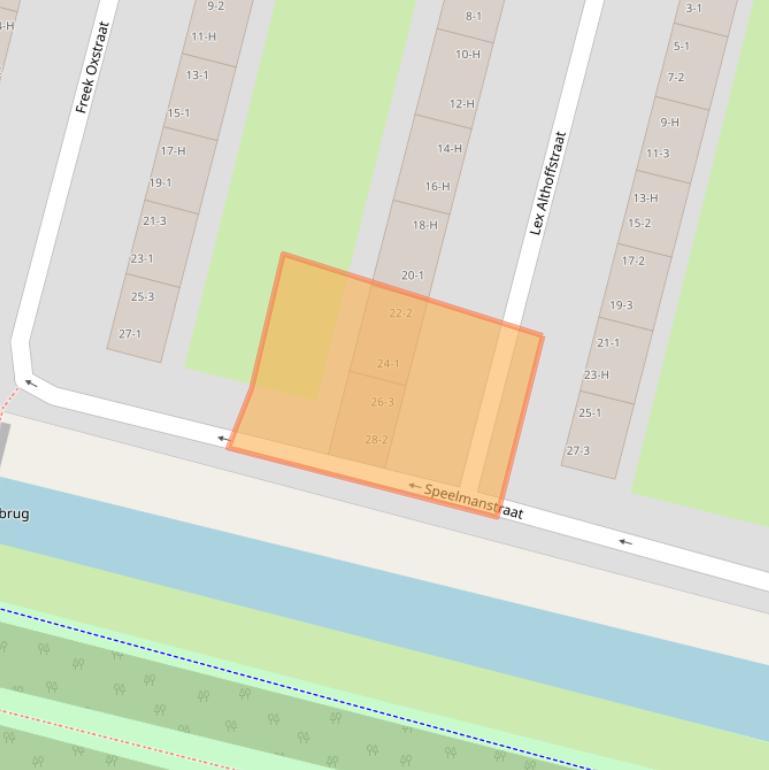 Kaart van postcodegebied 1063ZR.