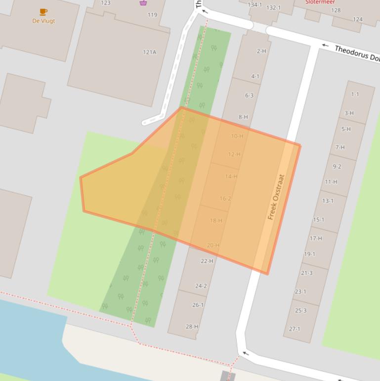 Kaart van postcodegebied 1063ZX.