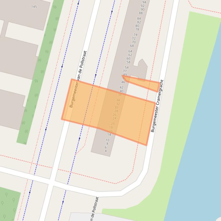 Kaart van postcodegebied 1064AD.