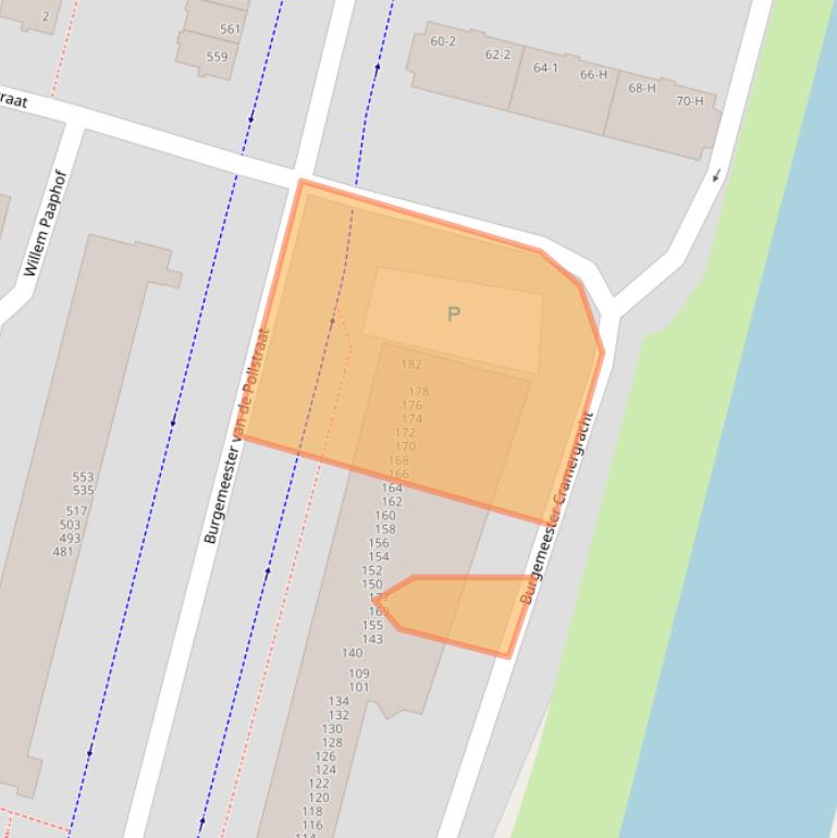 Kaart van postcodegebied 1064AM.