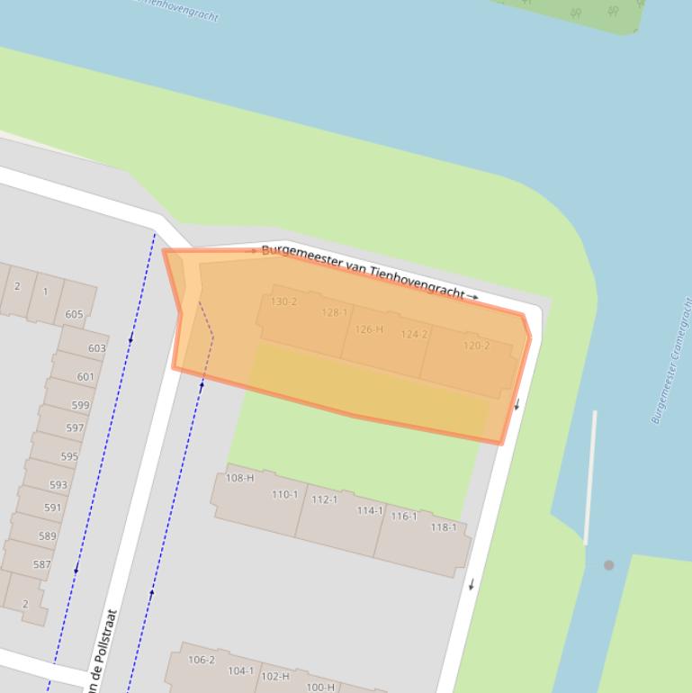 Kaart van postcodegebied 1064AZ.