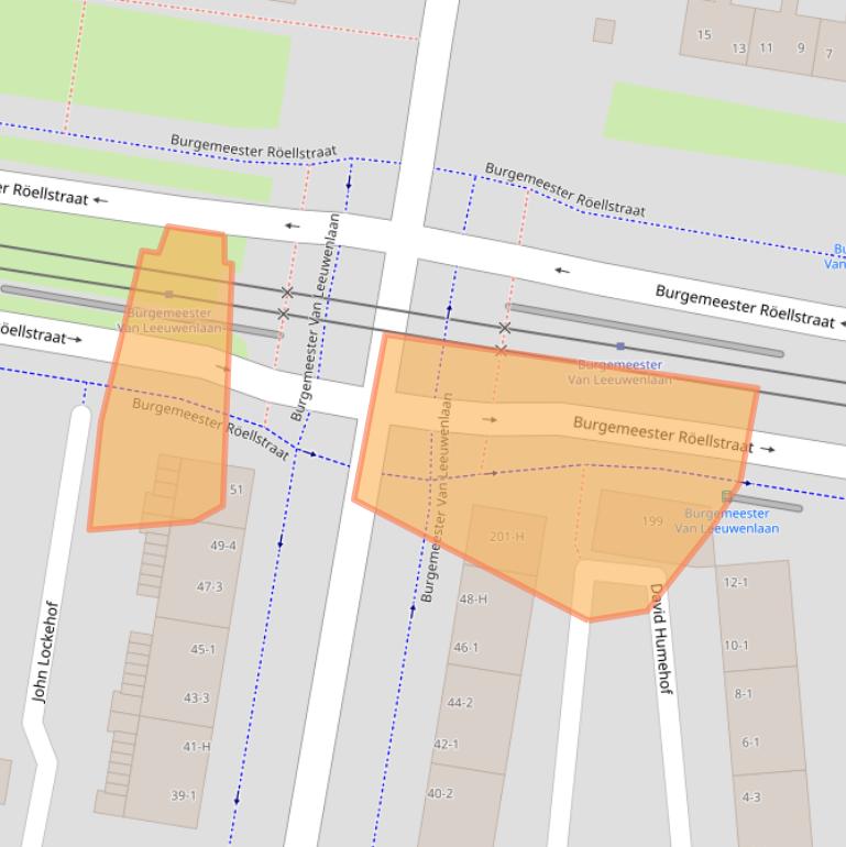 Kaart van postcodegebied 1064BL.