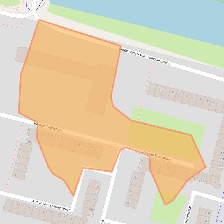 Kaart van postcodegebied 1064BR.
