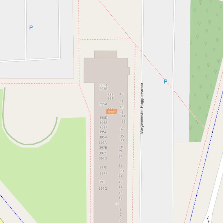 Kaart van postcodegebied 1064CL.