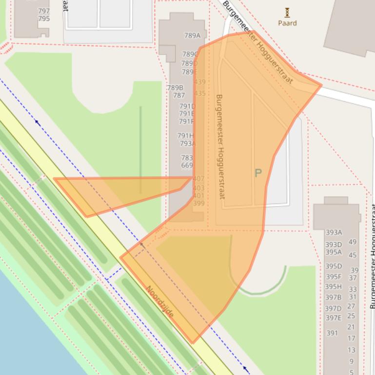 Kaart van postcodegebied 1064CT.