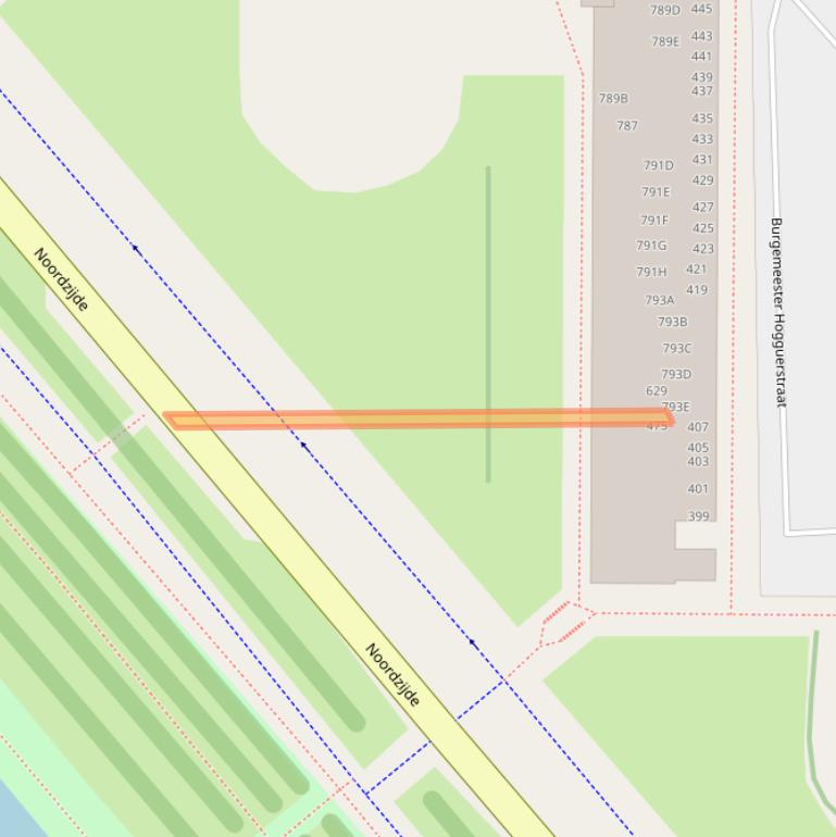 Kaart van postcodegebied 1064CV.