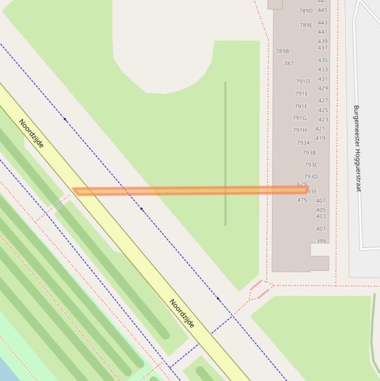 Kaart van postcodegebied 1064CW.