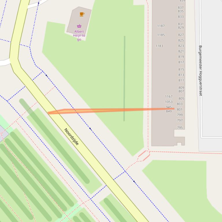 Kaart van postcodegebied 1064ED.