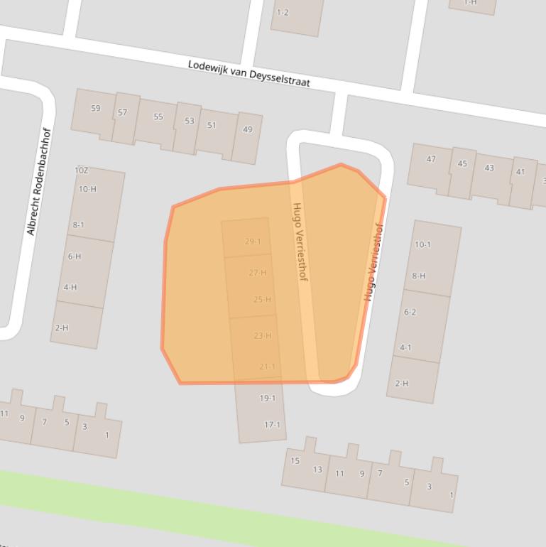 Kaart van postcodegebied 1064HW.