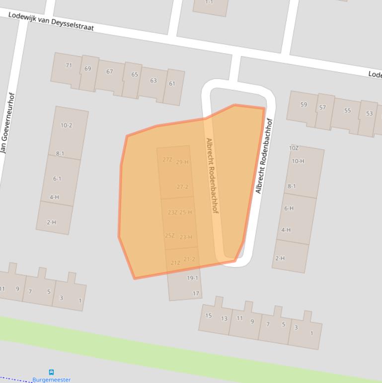 Kaart van postcodegebied 1064JA.