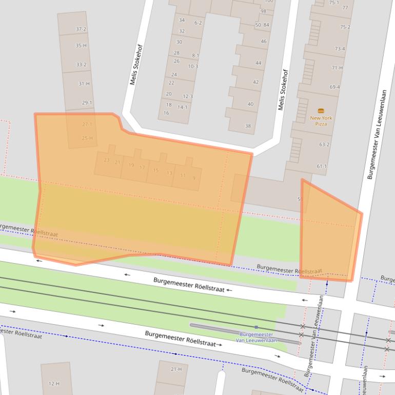 Kaart van postcodegebied 1064JD.