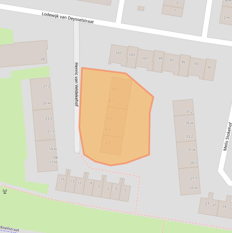 Kaart van postcodegebied 1064JH.