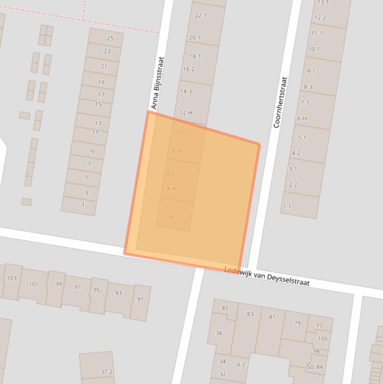 Kaart van postcodegebied 1064JM.