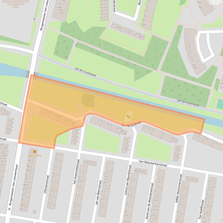 Kaart van postcodegebied 1064JV.